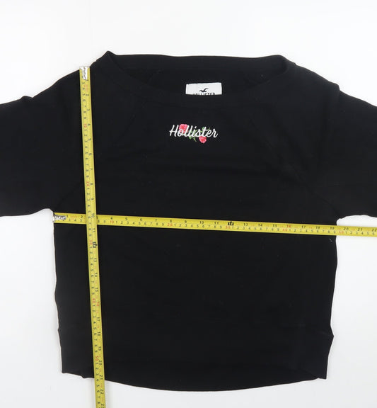 Womens UK Size S Hollister Black Pullover Sweatshirt