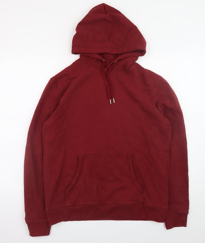 Mens UK Size L Meraki Red Pullover Hoodie