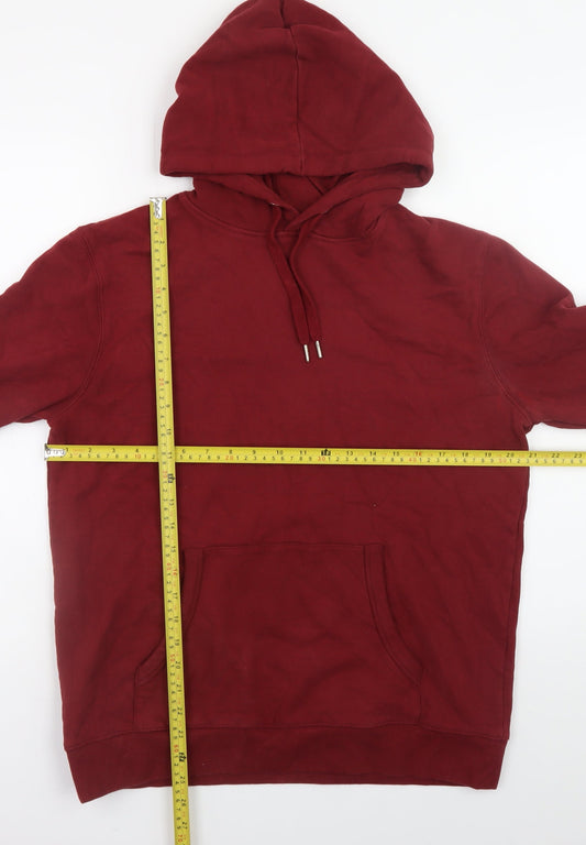 Mens UK Size L Meraki Red Pullover Hoodie
