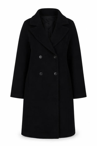 Womens UK Size XS H&M Black Overcoat