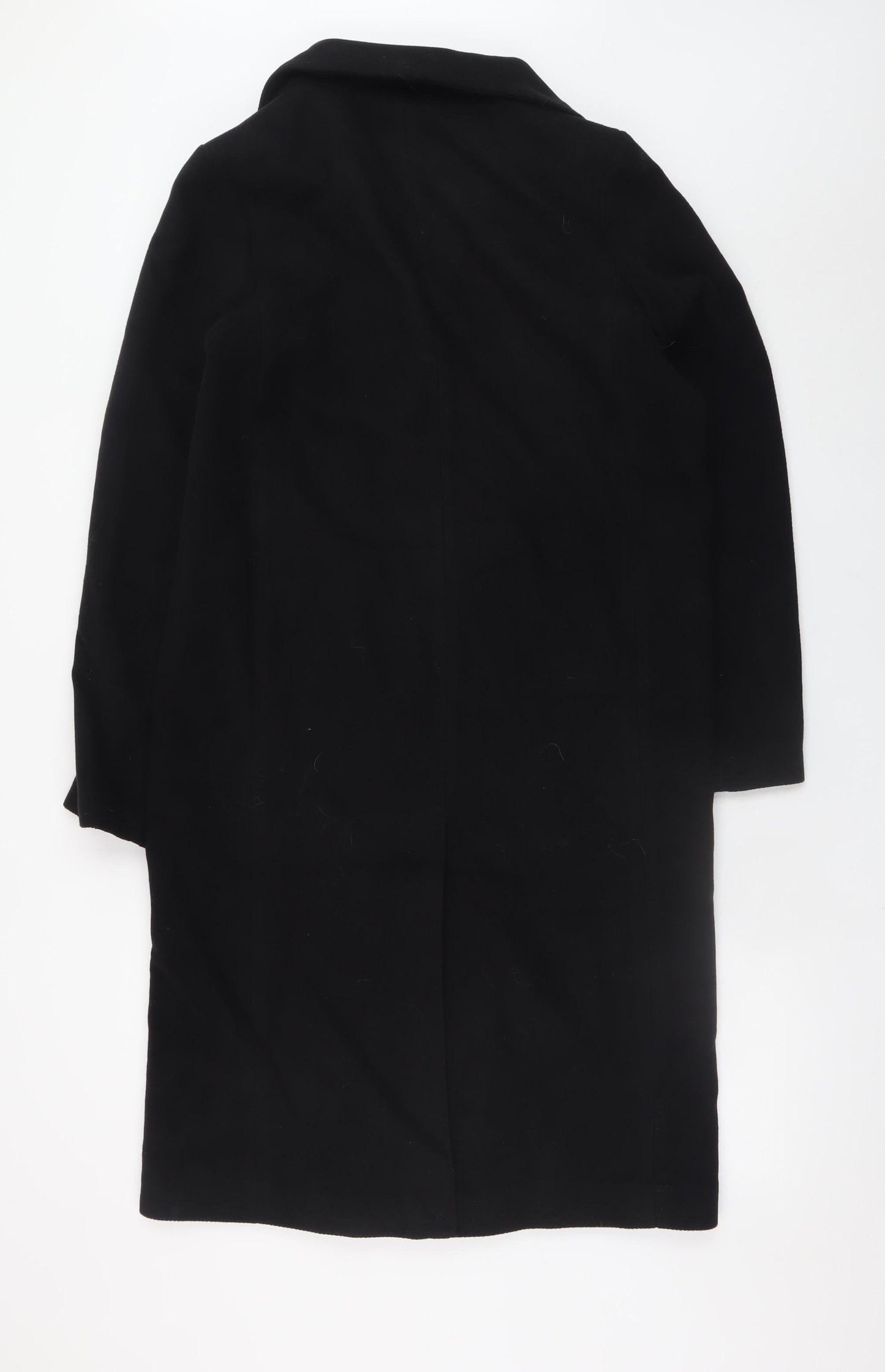 Womens UK Size XS H&M Black Overcoat