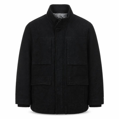 Mens UK Size 2XL Marks and Spencer Black Overcoat