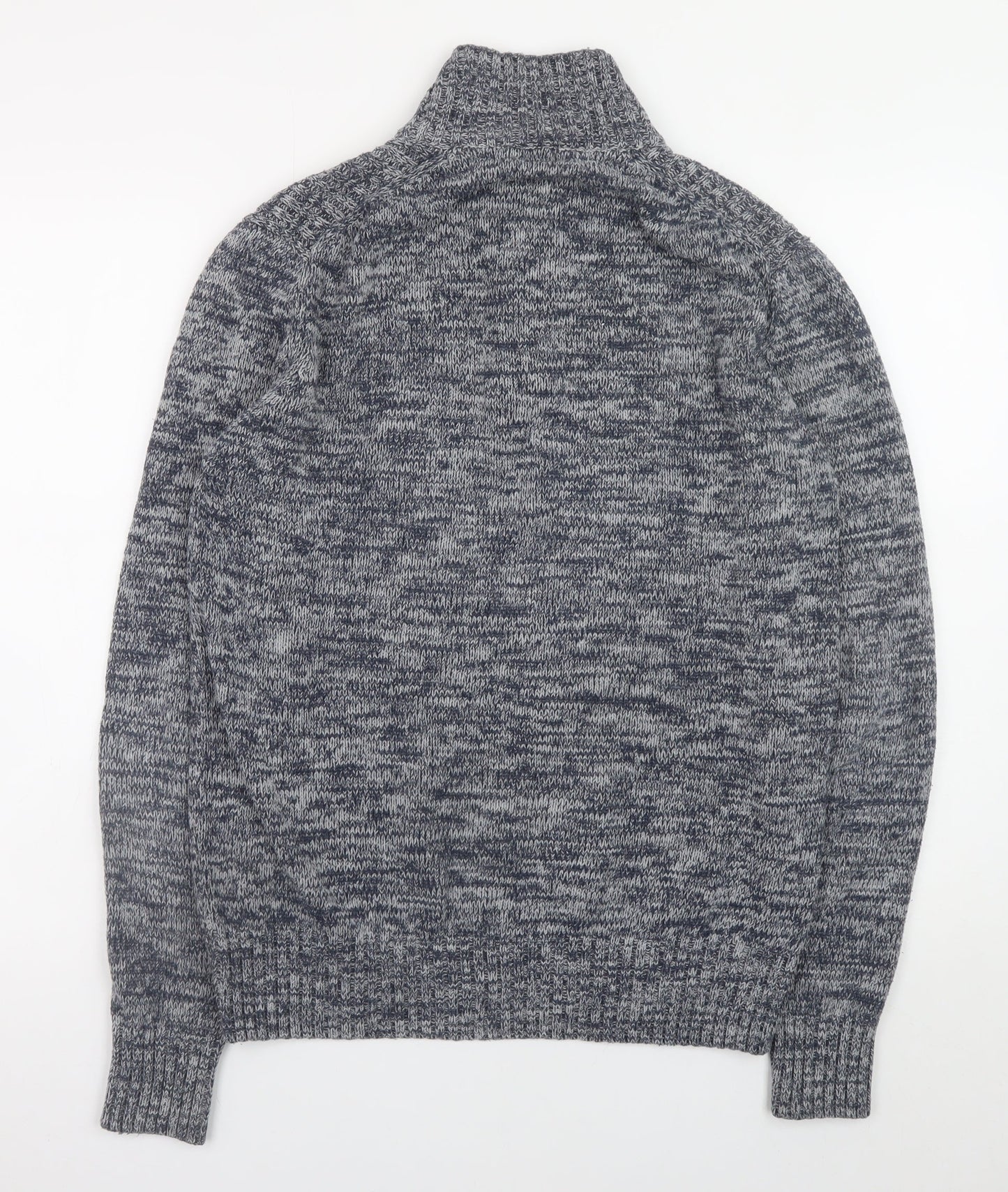 Mens UK Size M Identic Grey Henley Jumper