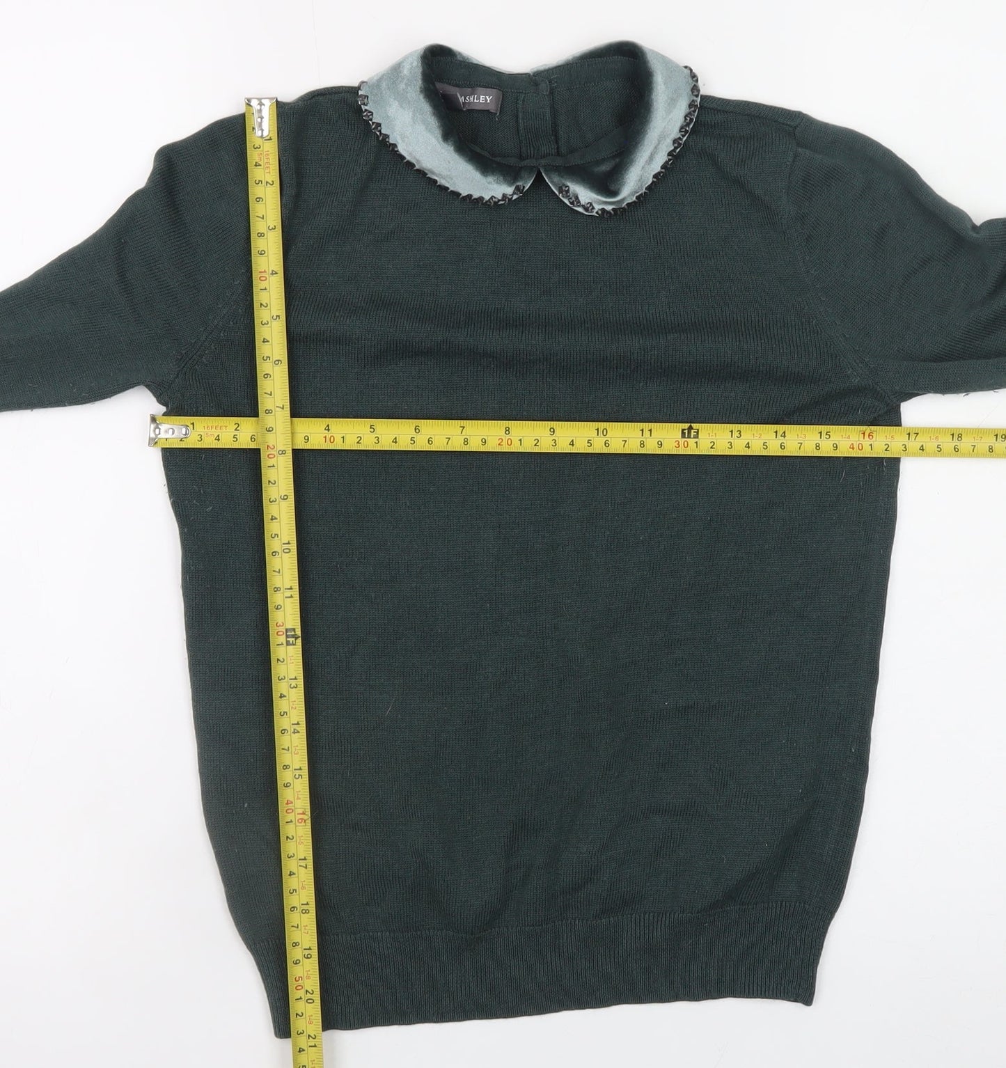 Womens UK Size 8 Laura Ashley Green Pullover Jumper