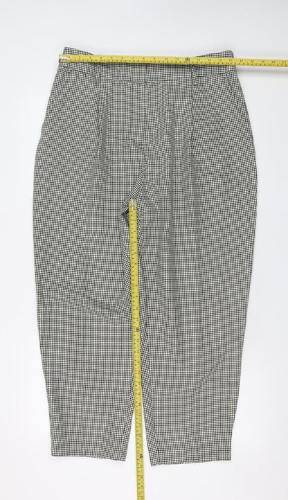 George Women's Black & White Check Trousers Size 16 Classic Fit