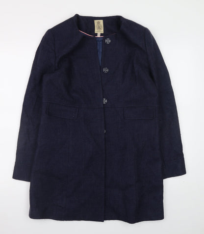 Womens UK Size 12 Cordings Blue Overcoat