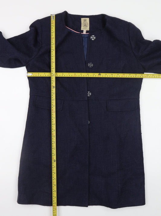 Womens UK Size 12 Cordings Blue Overcoat