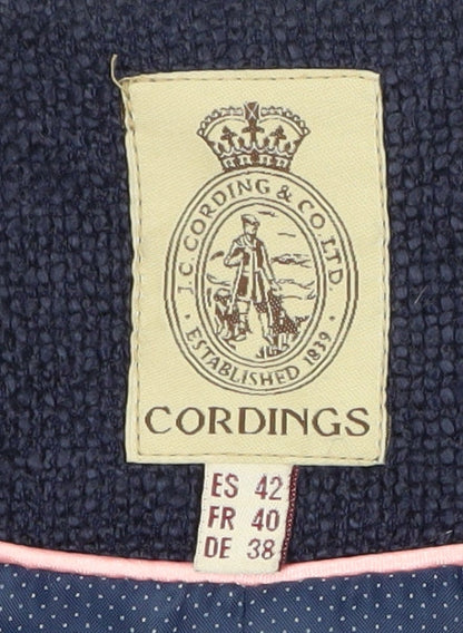 Womens UK Size 12 Cordings Blue Overcoat