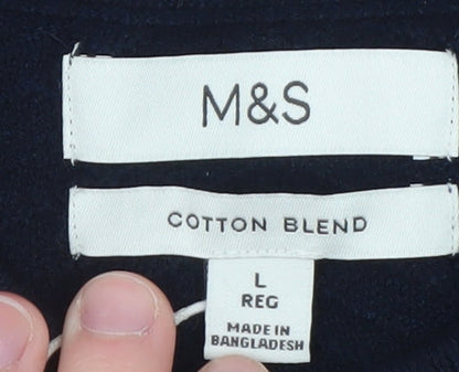 Mens UK Size L Marks and Spencer Blue Pullover Jumper