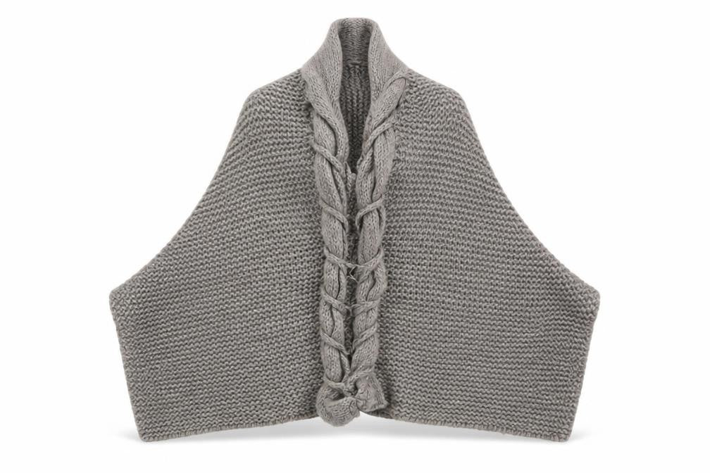Womens UK Size One Size Mango Grey Cape Jumper