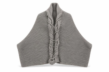 Womens UK Size One Size Mango Grey Cape Jumper