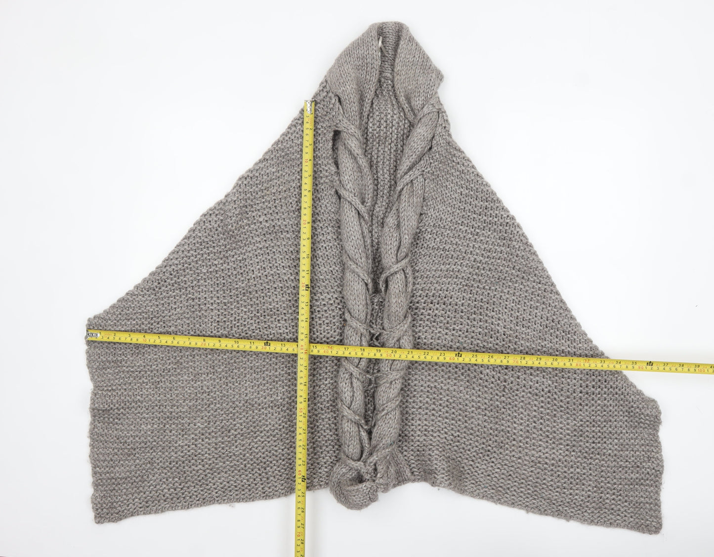Womens UK Size One Size Mango Grey Cape Jumper