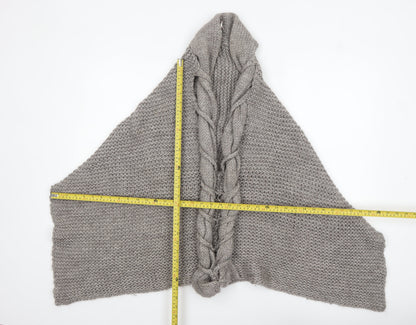 Womens UK Size One Size Mango Grey Cape Jumper
