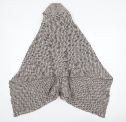 Womens UK Size One Size Mango Grey Cape Jumper