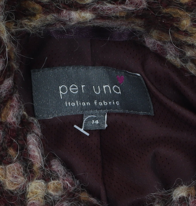 Womens UK Size 14 Marks and Spencer Brown Overcoat