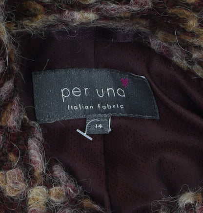 Womens UK Size 14 Marks and Spencer Brown Overcoat