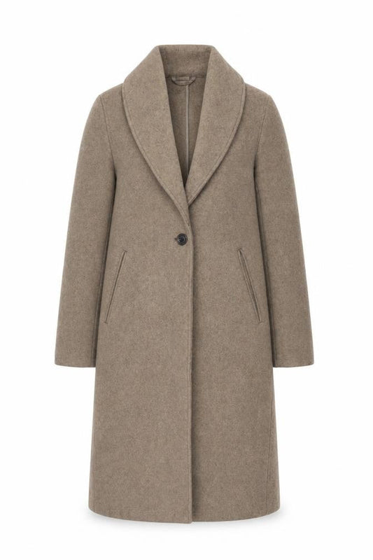 Womens UK Size XS Abercrombie & Fitch Beige Overcoat
