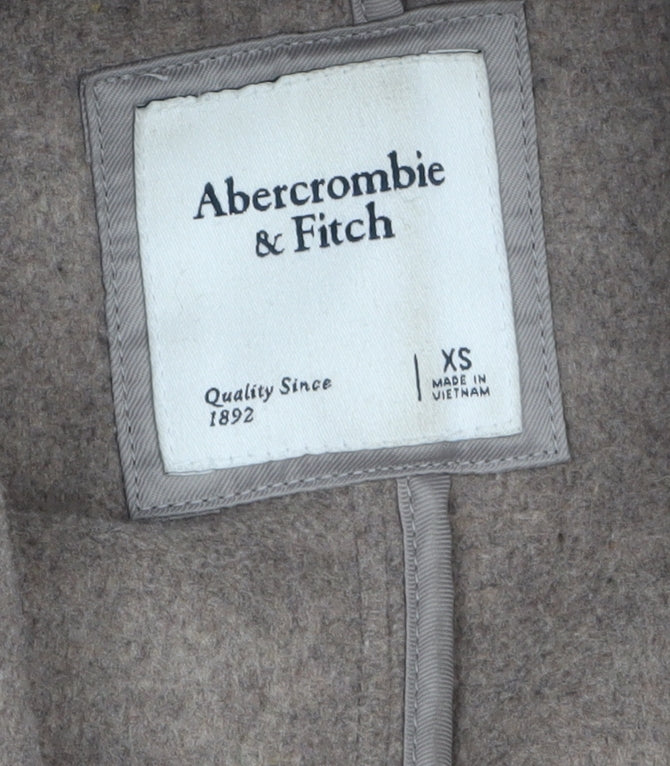 Womens UK Size XS Abercrombie & Fitch Beige Overcoat
