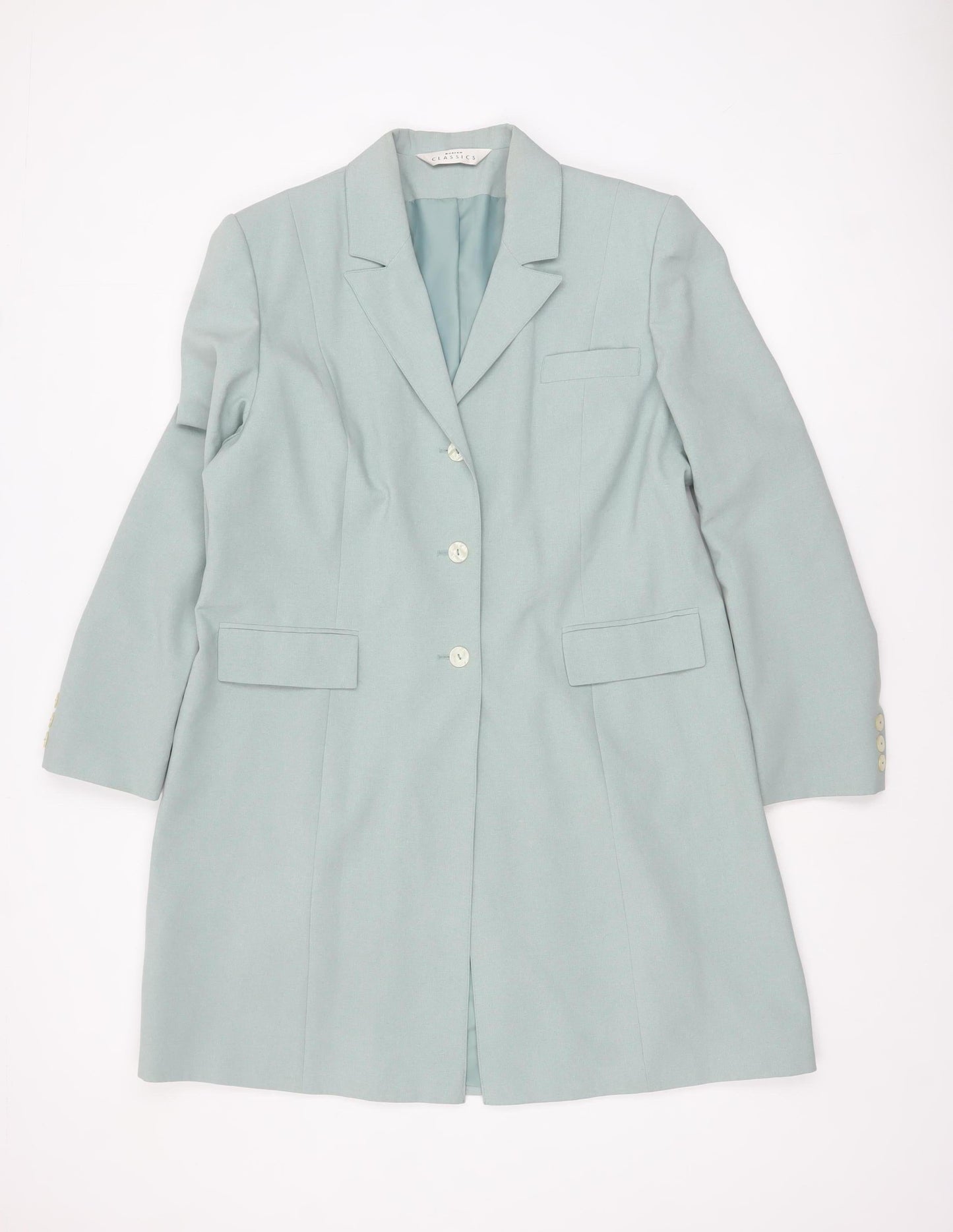 Womens UK Size 18 Modern Classics Green Overcoat