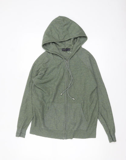 Womens UK Size S Marks and Spencer Green Full Zip Jumper