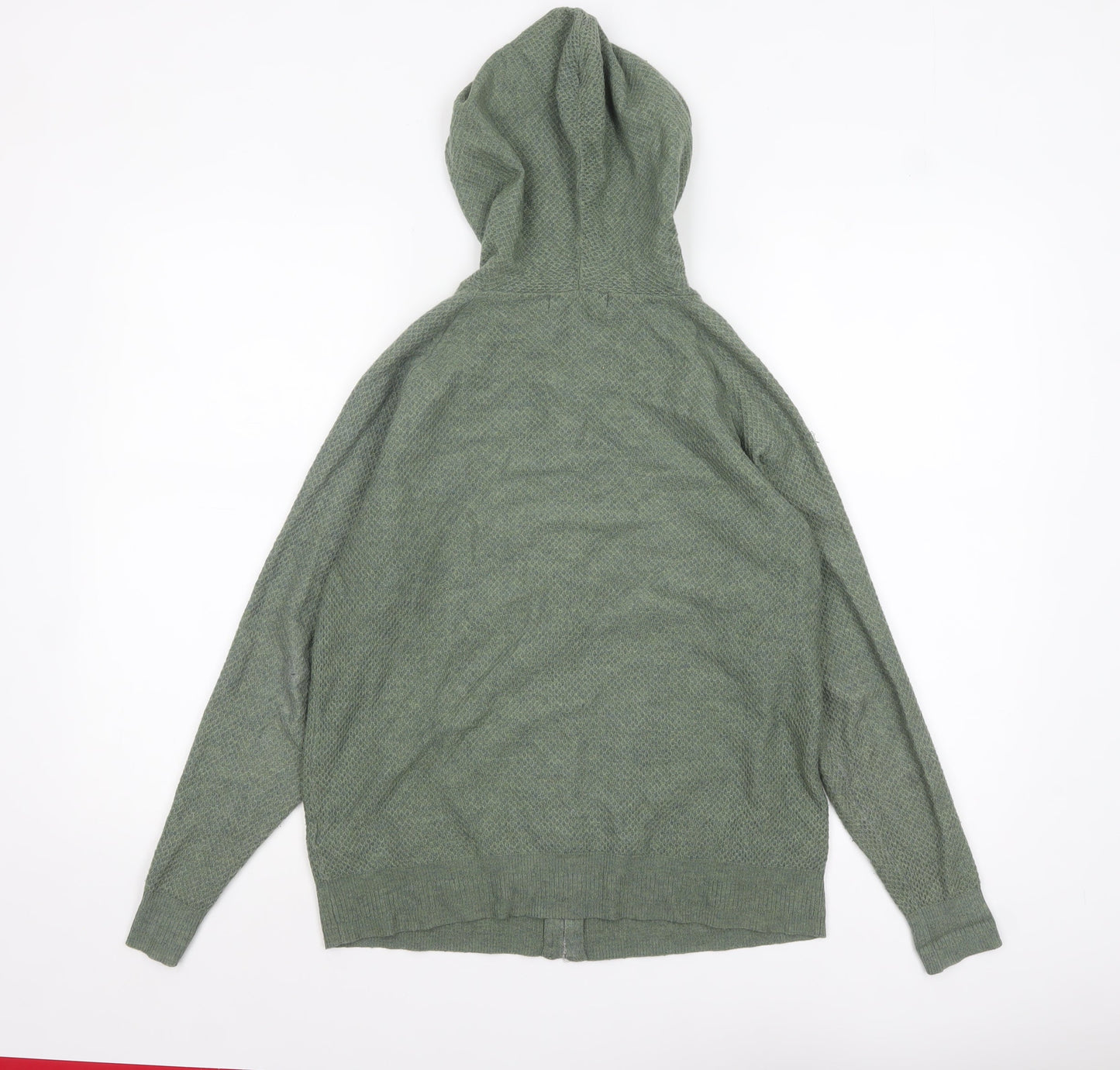 Womens UK Size S Marks and Spencer Green Full Zip Jumper