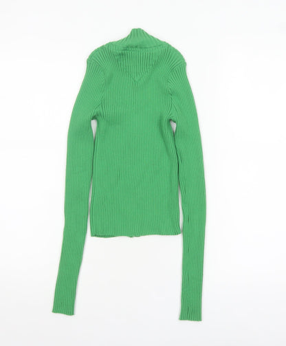 Womens UK Size XS Tommy Jeans Green Full Zip Jumper