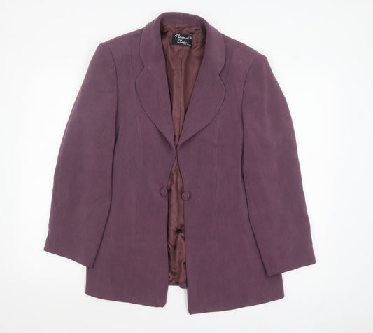 Womens UK Size 16 Personal Choice Regular Purple Blazer