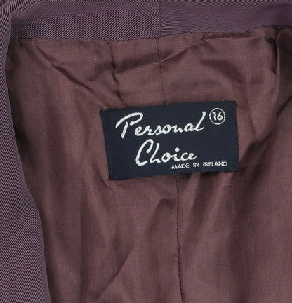 Womens UK Size 16 Personal Choice Regular Purple Blazer