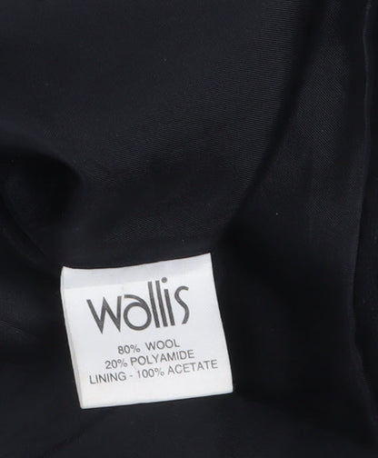 Womens UK Size 14 Wallis Black Overcoat