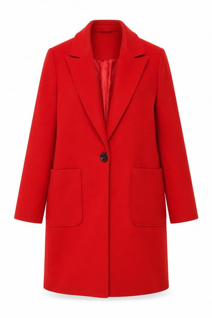 Womens UK Size 10 Miss Selfridge Red Overcoat