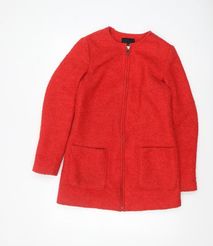 Womens UK Size 8 New Look Red Overcoat