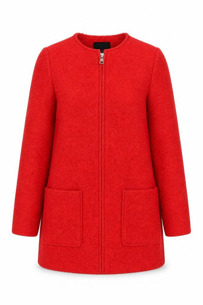 Womens UK Size 8 New Look Red Overcoat