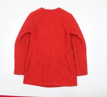 Womens UK Size 8 New Look Red Overcoat