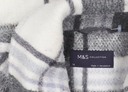 Womens UK Size 14 Marks and Spencer Grey Overcoat