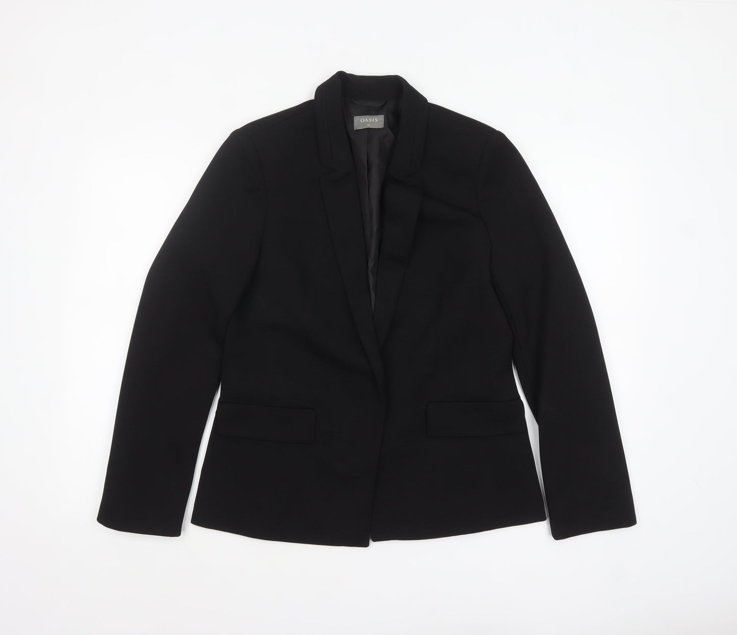 Womens UK Size 12 Oasis Regular Black Blazer