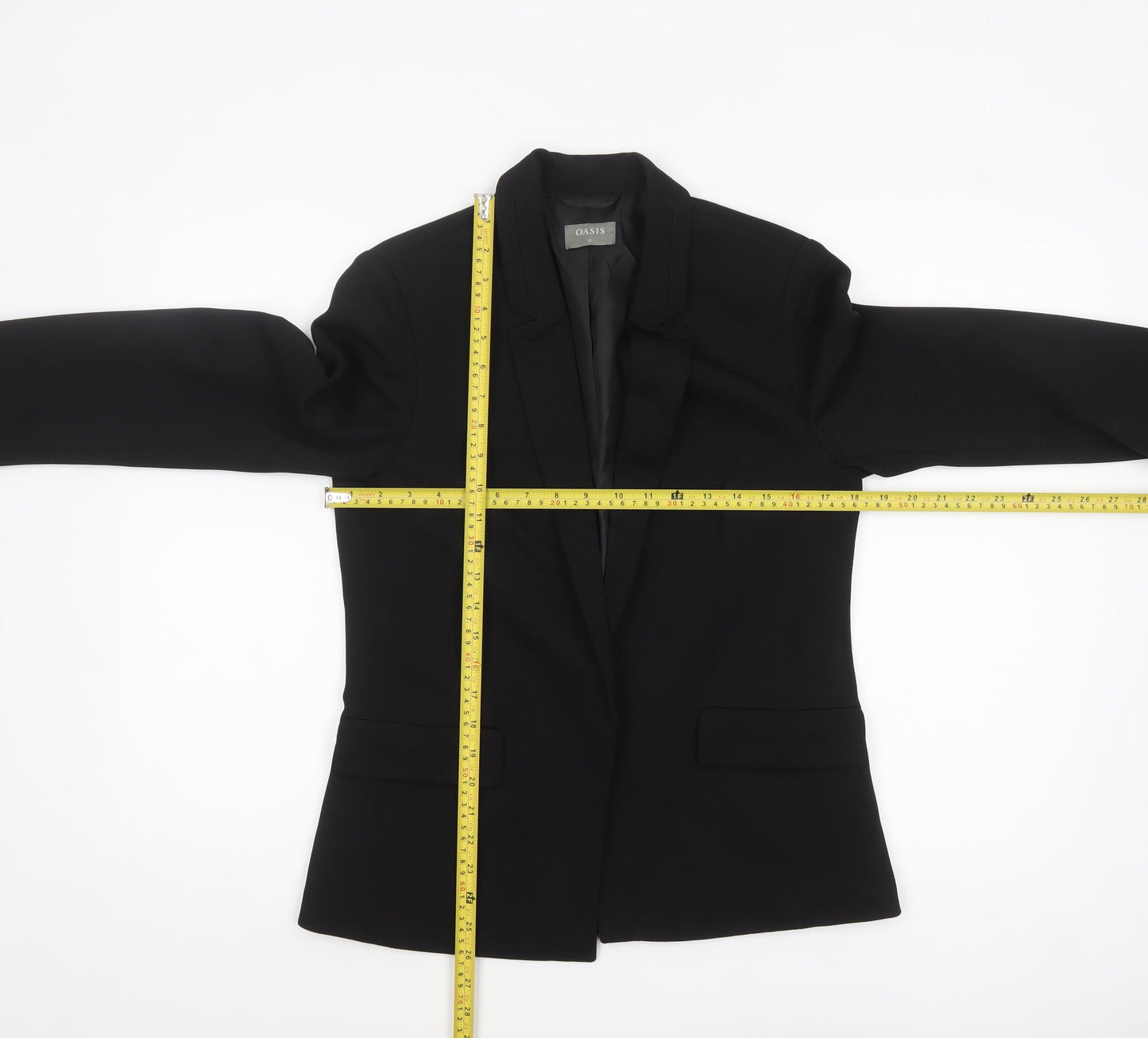 Womens UK Size 12 Oasis Regular Black Blazer