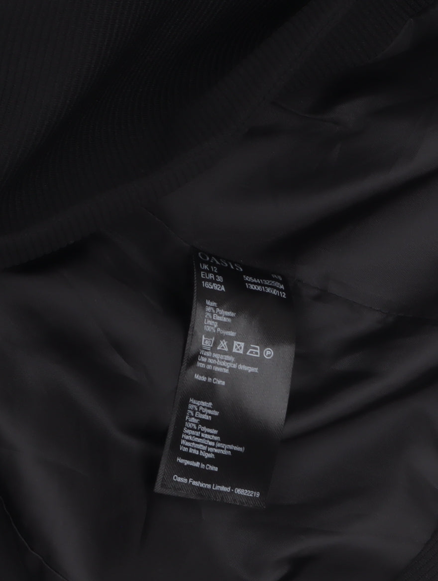 Womens UK Size 12 Oasis Regular Black Blazer