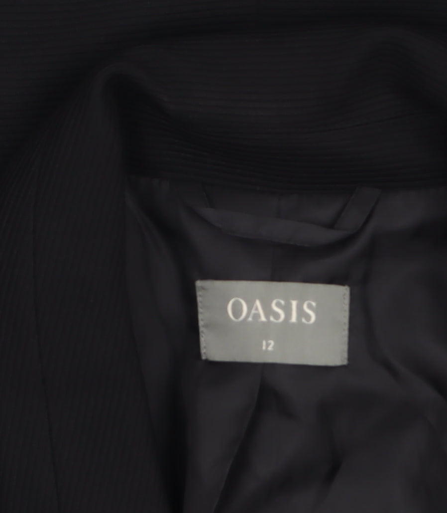 Womens UK Size 12 Oasis Regular Black Blazer