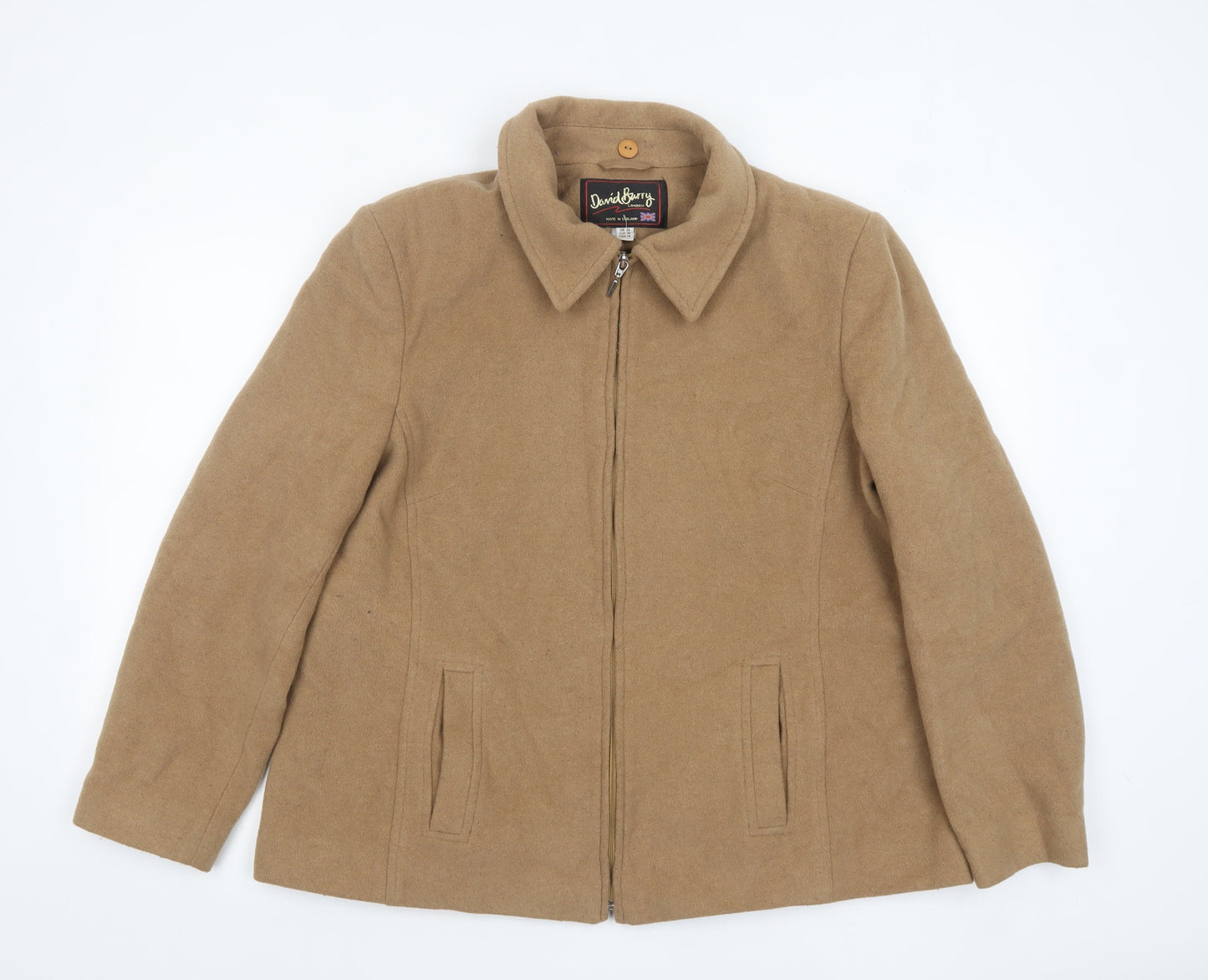 Womens UK Size 20 David Barry Beige Basic Jacket