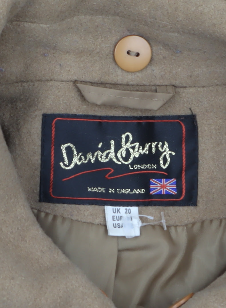 Womens UK Size 20 David Barry Beige Basic Jacket