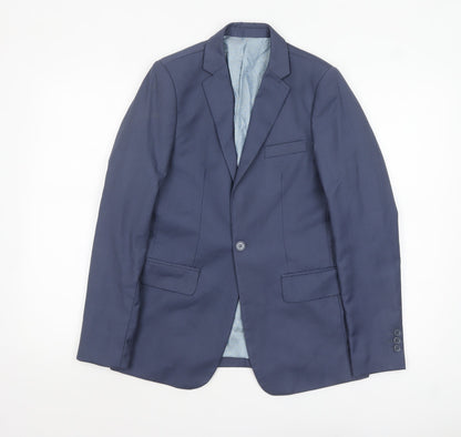 Paisley London Boys Blue Slim Fit Suit Jacket 14 Years Formal Two-Button