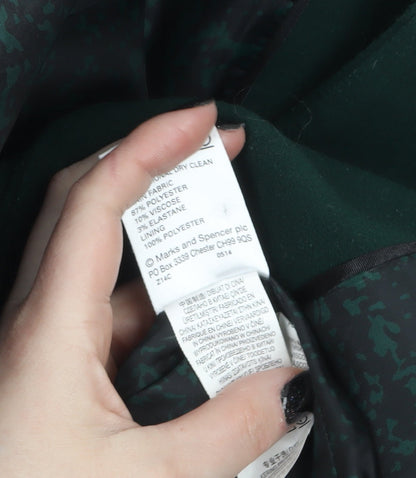 Womens UK Size 8 Marks and Spencer Green Overcoat