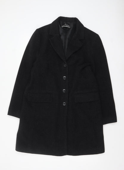 Womens UK Size 12 Cafe Theatre Black Overcoat