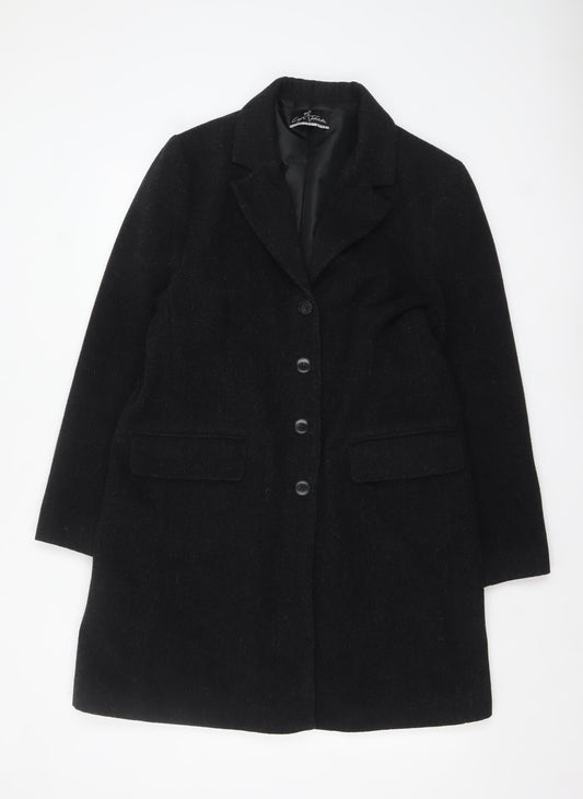 Womens UK Size 12 Cafe Theatre Black Overcoat