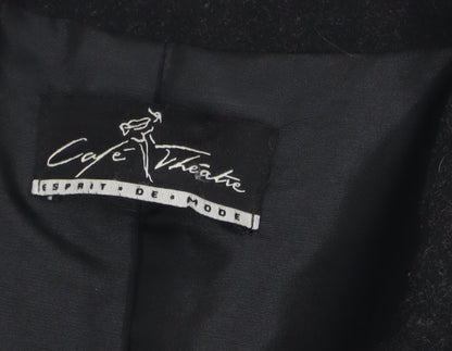 Womens UK Size 12 Cafe Theatre Black Overcoat