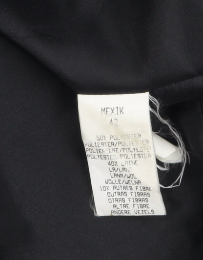 Womens UK Size 12 Cafe Theatre Black Overcoat