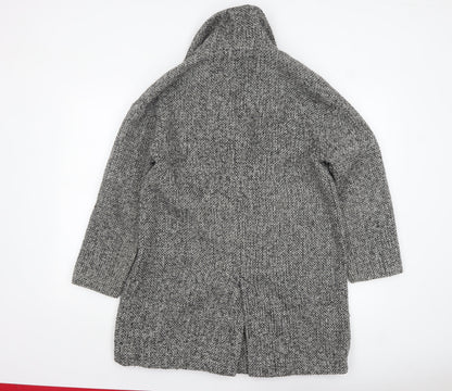 Womens UK Size 8 Zara Grey Overcoat