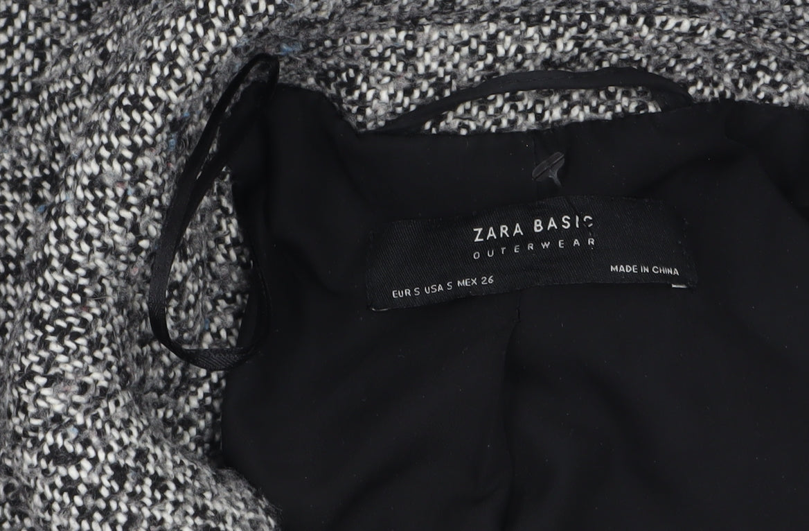 Womens UK Size 8 Zara Grey Overcoat