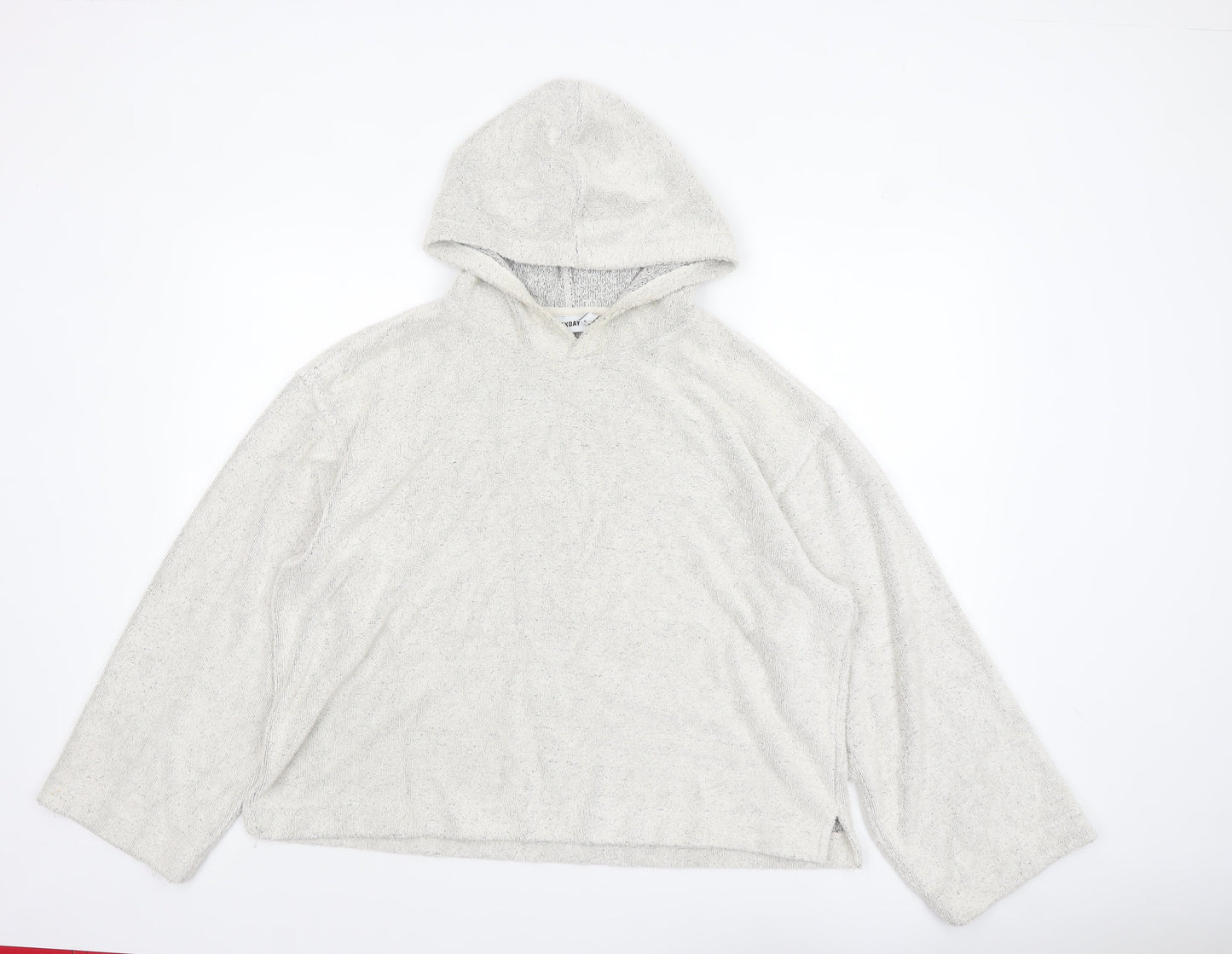 Womens UK Size M Weekday Beige Pullover Hoodie
