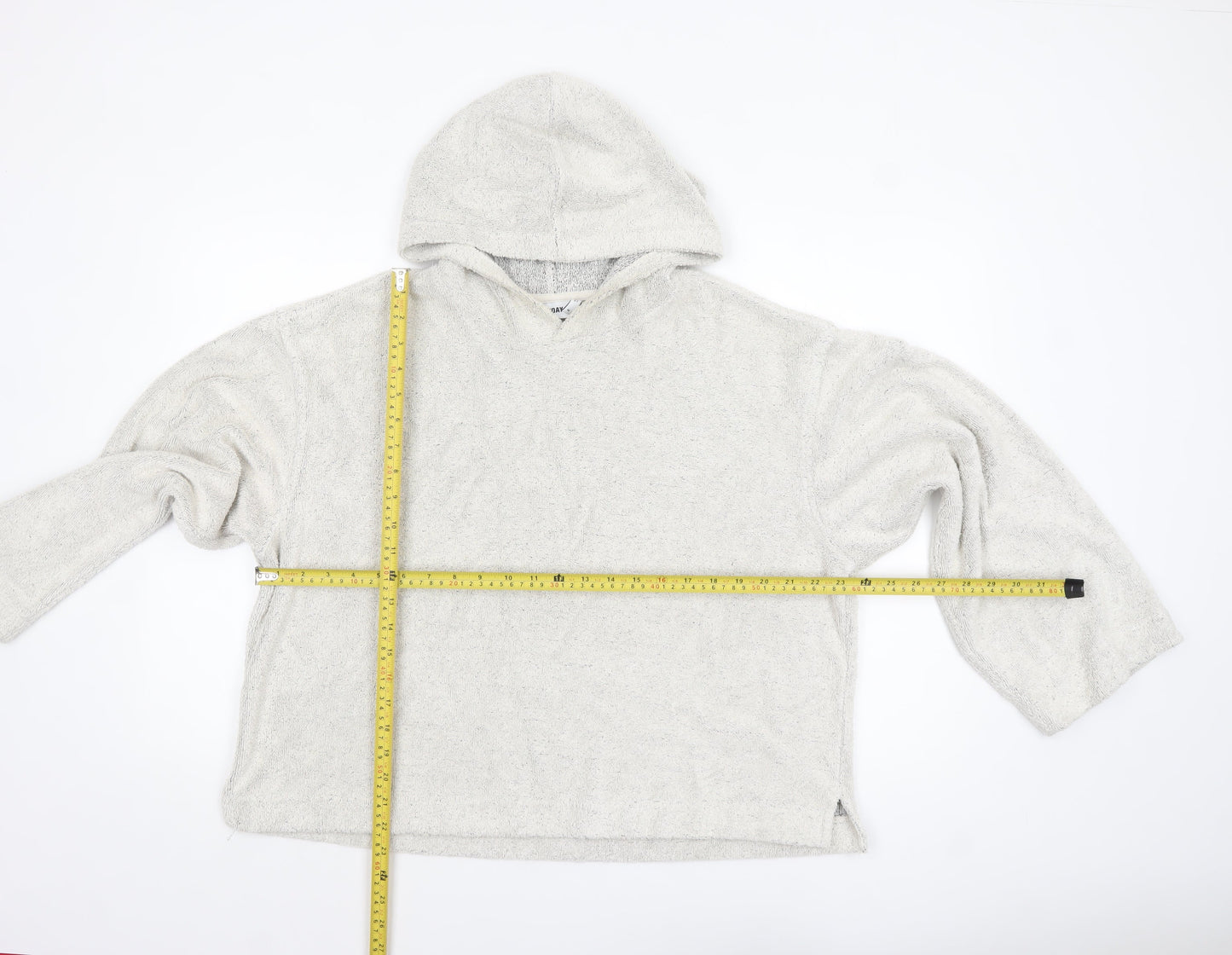 Womens UK Size M Weekday Beige Pullover Hoodie